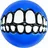 Rogz Grinz míček se zuby, modrý 6,5cm