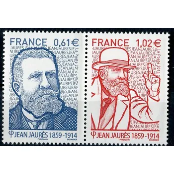 Poštovní známka Post France (2014) MiNr. 5930 - 5931 ** - Francie - 100. výročí úmrtí Jean Jaurès