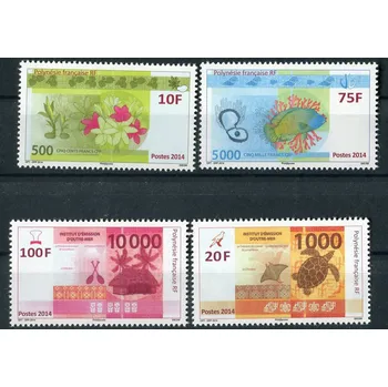 Poštovní známka Post France (2014) MiNr. 1248 - 1251 ** - Fr. Polynesie - Vydávání nových bankovek