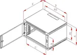 Rack Triton 19" jednodílný 9U/600mm…