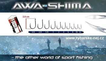 Rybářský háček AWA-SHIMA Cutting Blade 1095 (Bezprotihrotové) Black Nickel