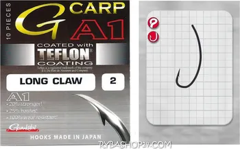Rybářský háček Háček Gamakatsu G-Carp A1 - Long Claw Teflon