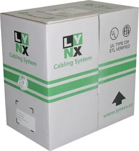 Síťový kabel UTP kabel LYNX, Cat6, licna, PVC,305m box