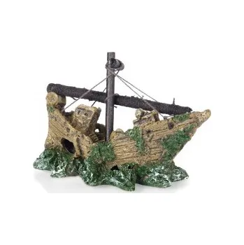 Dekorace do akvária Resun - dekorace PO-026 vrak s lany