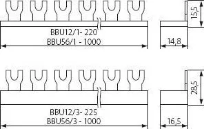 BBU12/3 Propojovací lišta 3-fázová