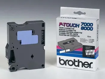 Pásek do tiskárny Páska do tiskárny štítků Brother TX-131, 12mm, černý tisk/průsvitný podklad