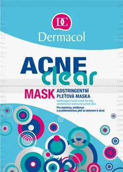 Pleťová maska DERMACOL Adstringentní pleťová maska Acneclear 2 x 8 g