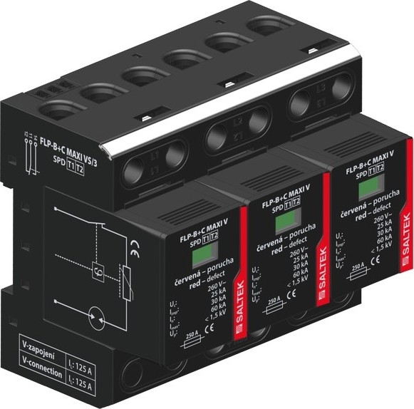 FLP-B+C MAXI VS/3 Svodič Bleskových Proudů Od 9 930 Kč - Zbozi.cz