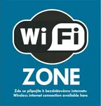 Samolepka Wi-Fi zone k nalepení zevnitř