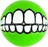 ROGZ GRINZ míček se zuby,  limetkový 6,5 cm