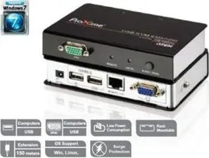 KVM přepínač ATEN Extender PC konzole na 150m, USB