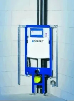 111.390.00.5 - montážní prvek GEBERIT DUOFIX ROHOVÝ pro závěsné WC s nádržkou do stěny UP320, ovládání zepředu