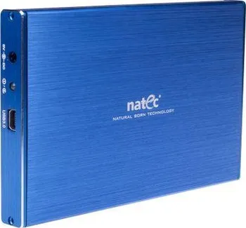 Natec RHINO LTD Externí box pro 2.5'' SATA HDD, USB 3.0, slim, hliníkový, červ.