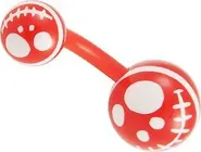 piercing TRIBAL Piercing do pupíku UNCB33-RED-WHITE