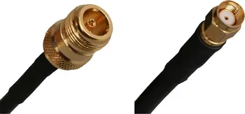 Průmyslový kabel Pigtail 1m 5GHz RF240 RSMA male(dírka) - N Fem.