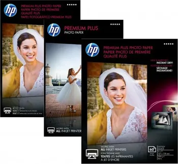 Fotopapír HP Premium Plus Glossy Photo Paper, CR695A, lesklý, bílý, 10x15cm, 300 g/m2, 50ks
