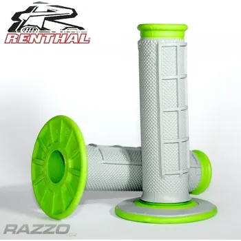 grip Gripy na motokros a enduro RENTHAL Dual Diamond Waffle Grey Green