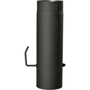 Kouřovod Roura kouřová s klap.120mm/500 t.1,5mm silnostěnná, černá