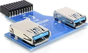 Datový kabel Delock USB 3.0 pinový konektor > 2 x USB 3.0 samice - vedle sebe