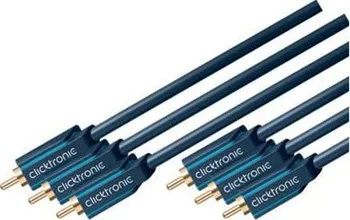 Video kabel Kabel Clicktronic HQ OFC SCART (M) - 3x Cinch (M) RGB video, 1m
