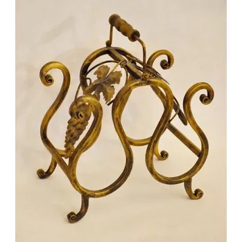 Stojan na víno Mosazný stojan na víno - 3x víno