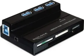 Čtečka paměťových karet Delock USB 3.0 čtečka karet All in 1 + 3-portový USB 3.0 HUB