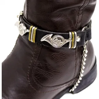 Moto obuv kožená ozdoba na boty myslivec
