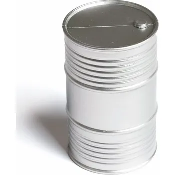 RC model auta Olejový barel v měřítku 1/10 (stříbrný)