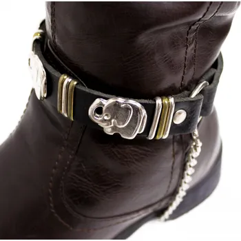 Moto obuv kožená ozdoba na boty, slon