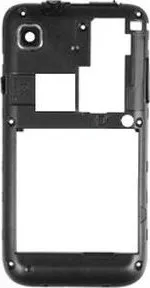 Náhradní kryt pro mobilní telefon SAMSUNG i9000 Galaxy S střední kryt black / černý