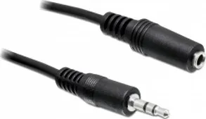 Audio kabel Delock Audio kabel 3,5 mm stereo jack samec/samice, 5 m
