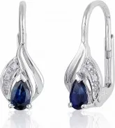 náušnice Luxusní diamantové náušnice z bílého zlata s modrými safíry a diamanty 3880945-0-0-92