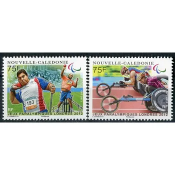 Poštovní známka Post France (2012) MiNr. 1589 - 1590 ** - Nová Kaledonie - Paralympijské letní hry, Londýn