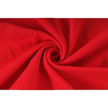 Teplákovina, počesaný elastický úplet, výplněk, červená, látky, metráž