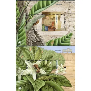 Poštovní známka CTT - Portugal post (2013) MiNr. 3884 - 3885 ** - Portugalsko - BLOCK 351 - 352 - Včelařství