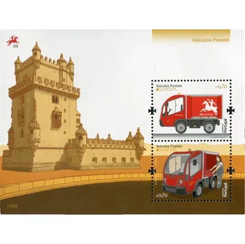 Poštovní známka CTT - Portugal post (2013) MiNr. 3844 ** - Portugalsko - BLOCK 345 - Europa: Poštovní vozidla