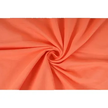 Elastická teplákovina nepočesaná, meruňková, látky, metráž, šíře 175cm