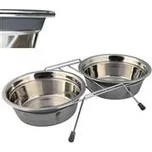 TRIXIE nerezový stojánek + 2 misky se…