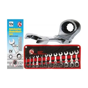 Klíč ráčnový klíč krátký výkyvný 8-9-10-11-12-13-14-15-16-17-18-19 mm,krátk