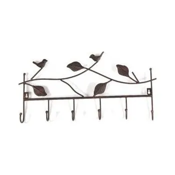 Věšák retro kovový VĚŠÁK s 6 HÁČY 53 CM, kovový věšák do chalupy , kovový vě