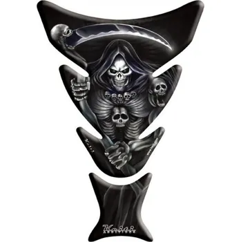 Tankpad Keiti KT7400 "Smrtka s kosou a lebkami", na motorku