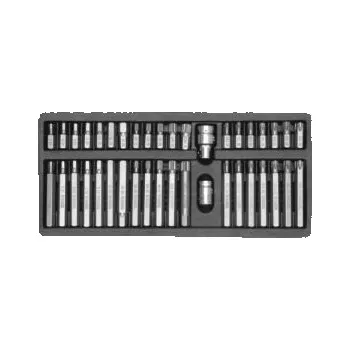 Bit Sada bitů 40 ks kovový box, sada bitů hlavic Imbus,Torx, XZN spline v