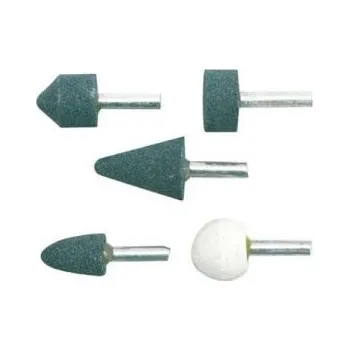 Příslušenství k brusce Brusné tělísko korund se stopkou do vrtačky kolíkové bruskySada brusný