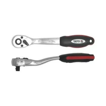 Ráčna Ráčna 3/8" 200 mm vyhnutá YATO, ráčna na střední golu s prohnutou