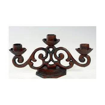 Svícen SVÍCEN TROJRAMENNÝ Litinový trojramenný svícen retro litinový svícen n