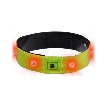 Reflexní pásek se světlem k upnutí na ruku či na nohu, rflexní pásek s