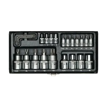 PROXXON -Sada hlavic TORX 1/4" a 1/2" - 23 dílů VNITŘNÍ TORX
