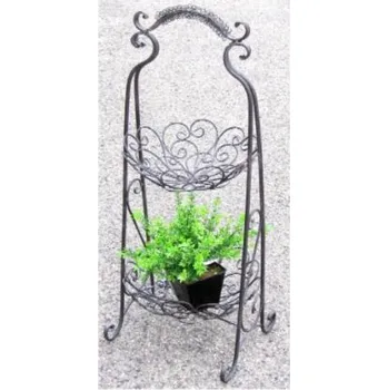 Stojan na víno drátěný kovový stojan na kytky , retro kovový nábytek stojan regál na