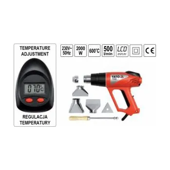 Horkovzdušná pistole horkovzdušná pistole LCD teploměrem, opalovací pistole s digitálním uk