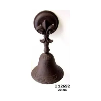 Domovní zvonek litinový ruční zvonek s držákem ,zvoneček kovový s držákem,železný zvo